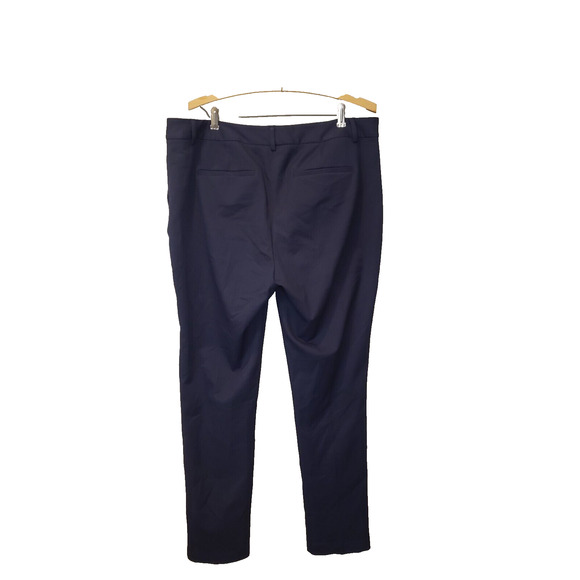 Reiss Joanne Navy Blue Trouser Dress Pants Size 12 Long Classic Neutral Business - Picture 2 of 12